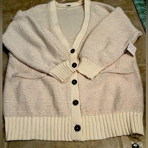 Free People oversized cardigan sweater.